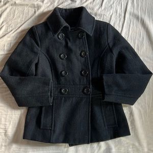 Child’s black wool pea coat